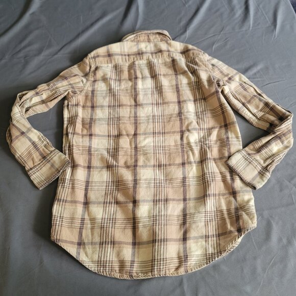 LRL Lauren Ralph Lauren Shirt Womens M Brown Plaid Button Up Camping Western - Picture 9 of 10